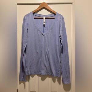 Lululemon Athletica Let Be Lavender Tee Wee Stripe Top